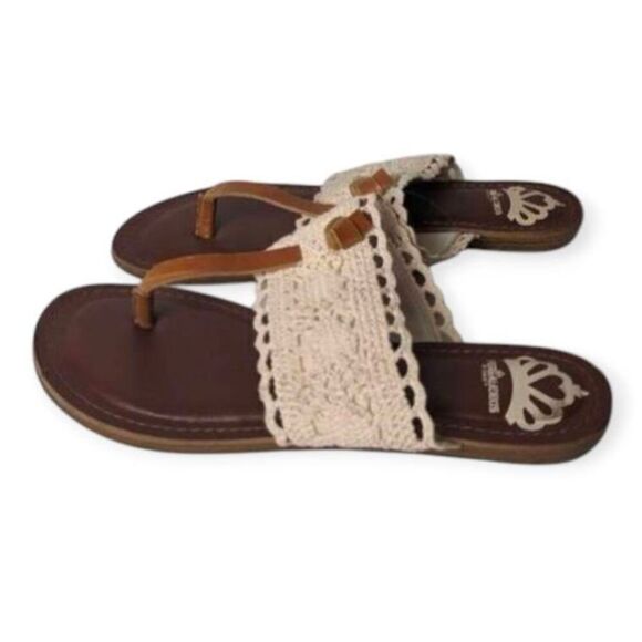 FERGALICIOUS BY FERGIE Crochet Knit Sandals Size 6.5 - Picture 6 of 6